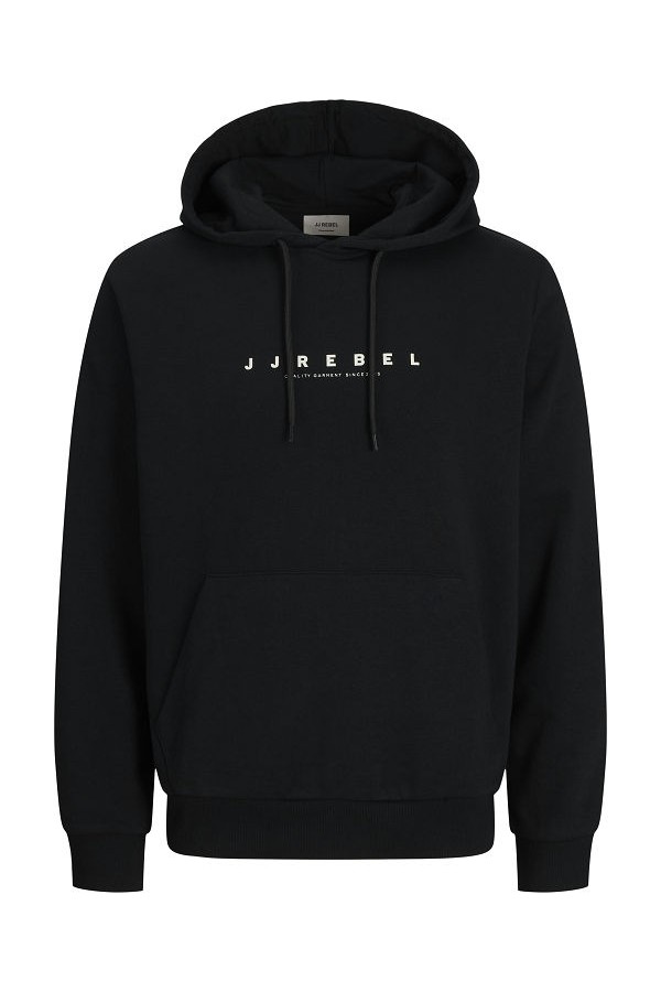 JREBROCKY LOGO SWEAT HOOD SN - ΜΑΥΡΟ