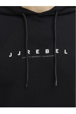 JREBROCKY LOGO SWEAT HOOD SN - ΜΑΥΡΟ