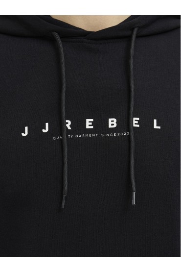JREBROCKY LOGO SWEAT HOOD SN - ΜΑΥΡΟ