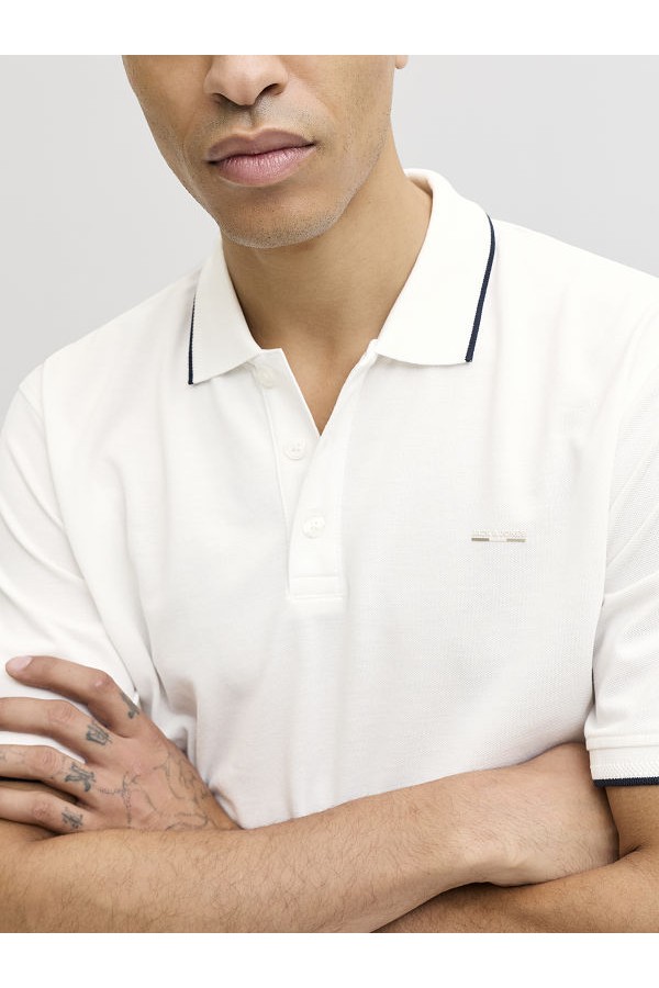 JPRBLUALVES SS POLO SN - ΛΕΥΚΟ