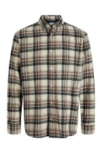 JJECLASSIC FLANNEL CHECK SHIRT LS SN - ΛΕΥΚΟ