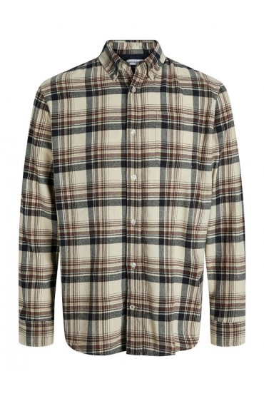 JJECLASSIC FLANNEL CHECK SHIRT LS SN - ΛΕΥΚΟ