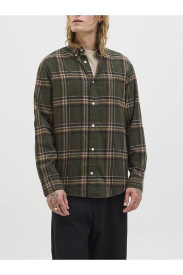 JJECLASSIC FLANNEL CHECK SHIRT LS SN - ΠΡΑΣΙΝΟ