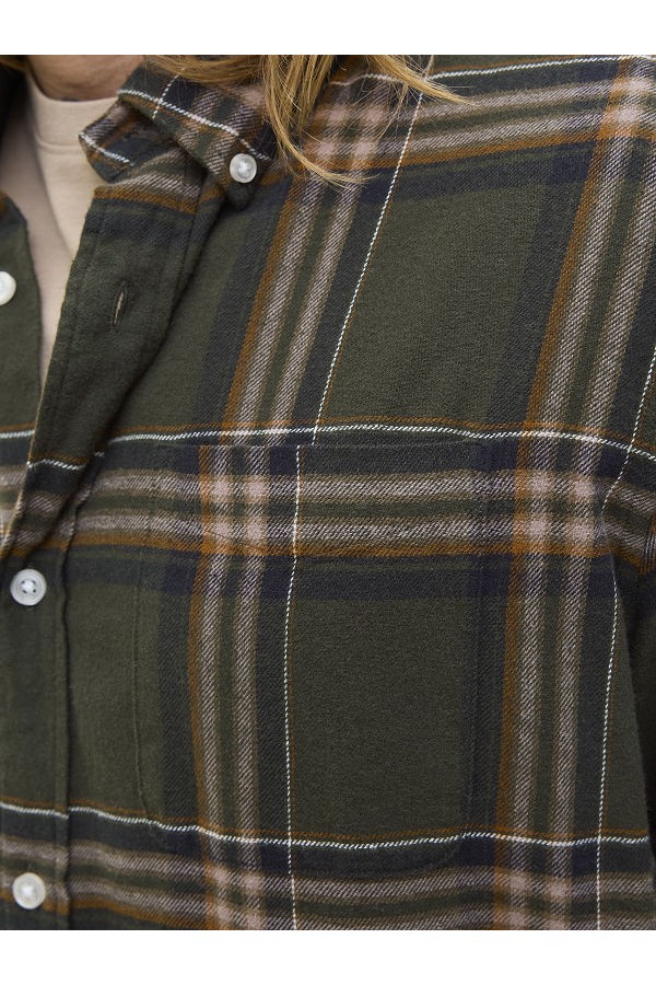 JJECLASSIC FLANNEL CHECK SHIRT LS SN - ΠΡΑΣΙΝΟ