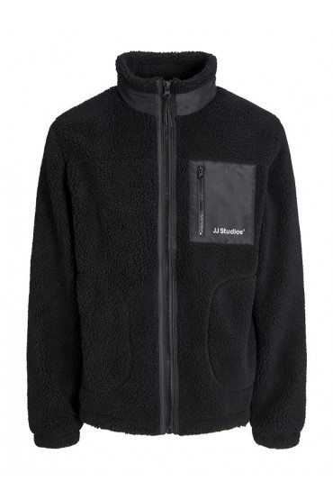 JJESOHO TEDDY JACKET NOOS - ΜΑΥΡΟ