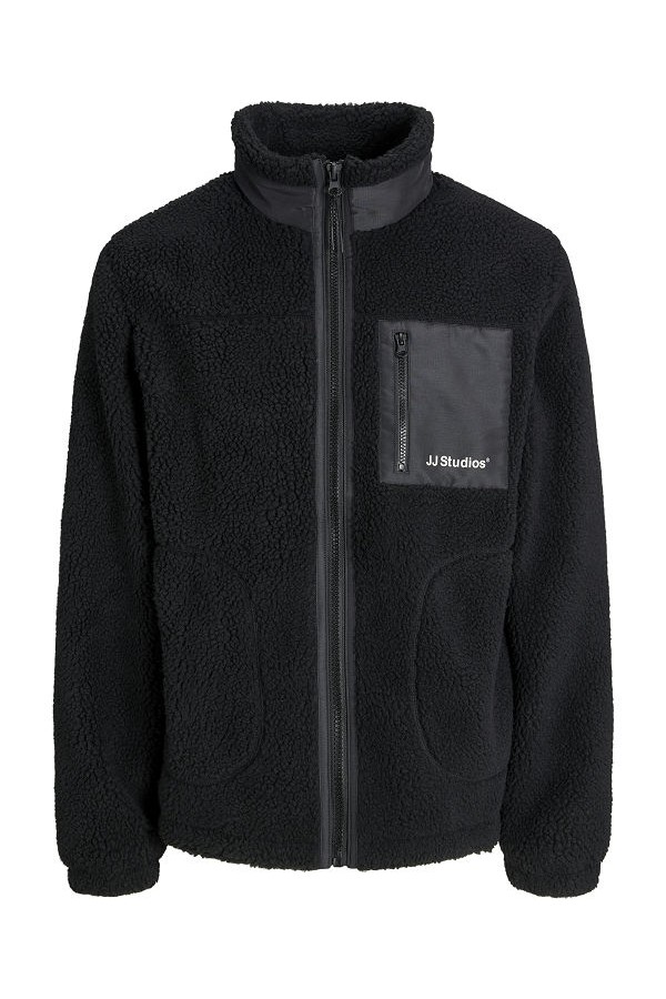 JJESOHO TEDDY JACKET NOOS - ΜΑΥΡΟ
