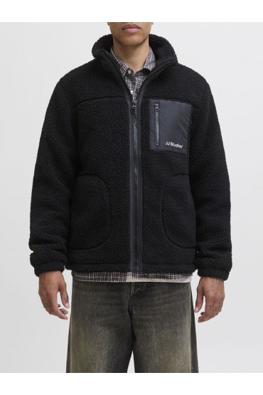 JJESOHO TEDDY JACKET NOOS - ΜΑΥΡΟ
