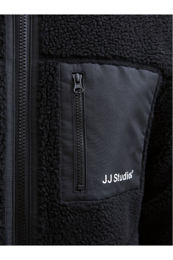 JJESOHO TEDDY JACKET NOOS - ΜΑΥΡΟ