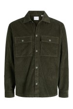 JJEPERFECT CORDUROY OVERSHIRT LS SN - ΠΡΑΣΙΝΟ
