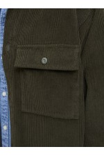 JJEPERFECT CORDUROY OVERSHIRT LS SN - ΠΡΑΣΙΝΟ