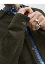 JJEPERFECT CORDUROY OVERSHIRT LS SN - ΠΡΑΣΙΝΟ