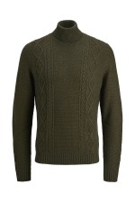 JREBJOSH KNIT ROLL NECK - ΧΑΚΙ