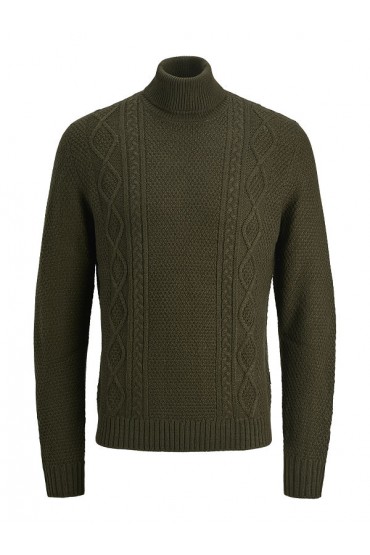 JREBJOSH KNIT ROLL NECK - ΧΑΚΙ
