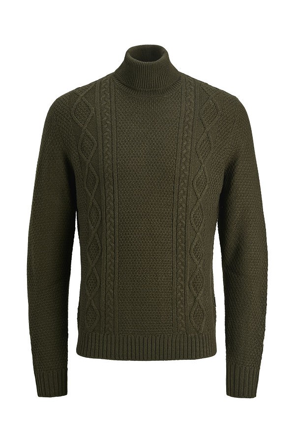 JREBJOSH KNIT ROLL NECK - ΧΑΚΙ