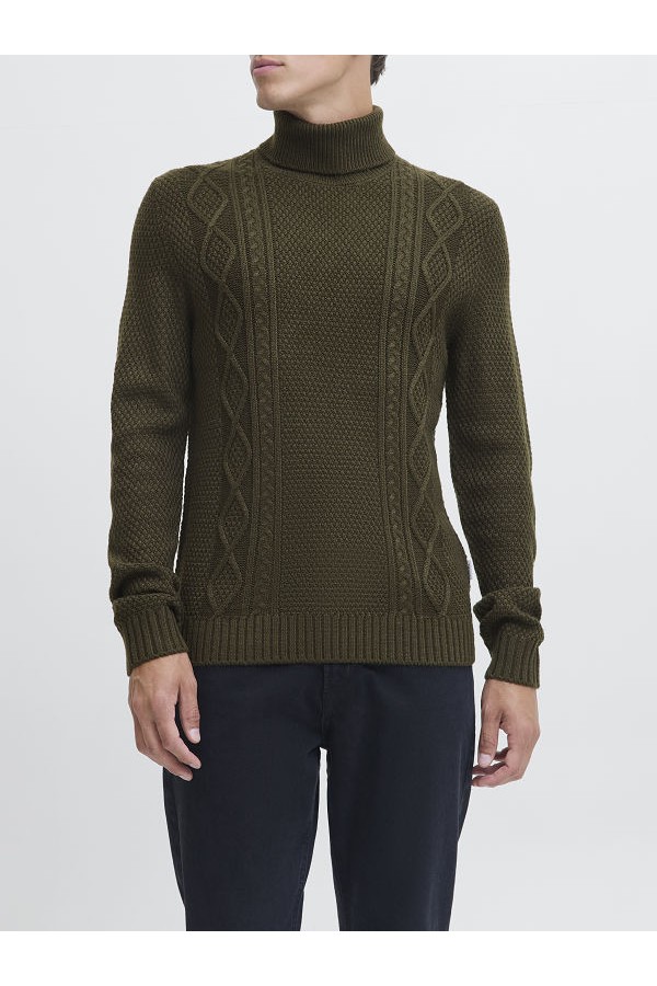 JREBJOSH KNIT ROLL NECK - ΧΑΚΙ