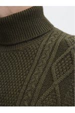 JREBJOSH KNIT ROLL NECK - ΧΑΚΙ