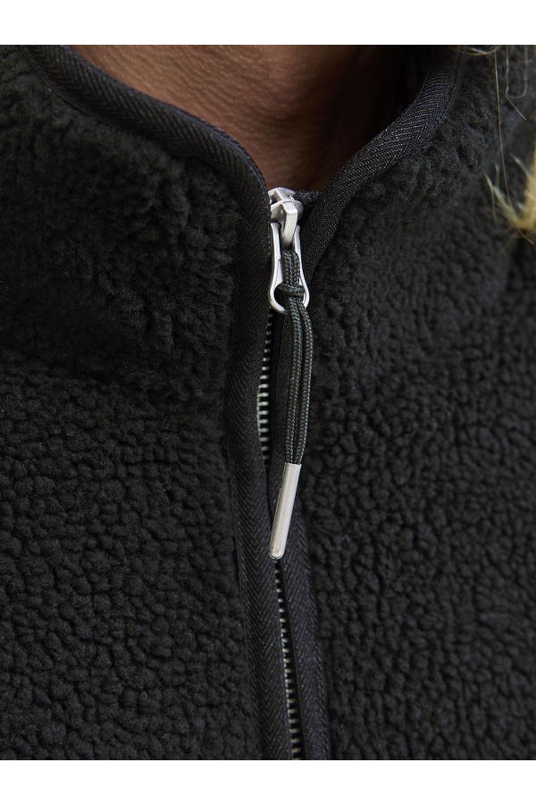 JORNORREBRO TEDDY JACKET - ΜΑΥΡΟ