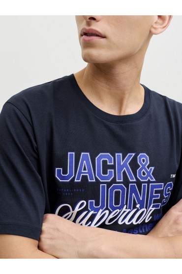 JJELOGO TEE SS O-NECK 2 COL SS26 SN - ΜΠΛΕ