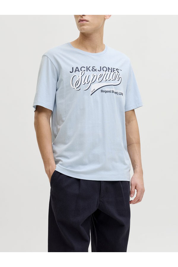 JJELOGO TEE SS O-NECK 2 COL SS26 SN - ΜΠΛΕ ΑΝΟΙΧΤΟ