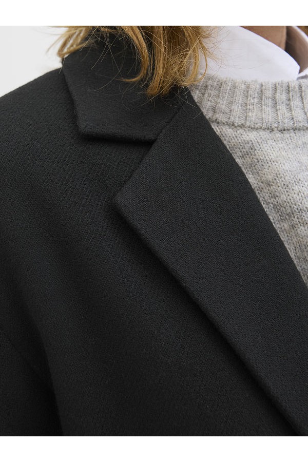 JJEHARRIS COAT SN - ΜΑΥΡΟ