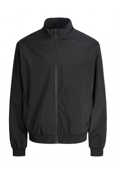 JJECHARGE STAND COLLAR BOMBER NOOS - ΜΑΥΡΟ
