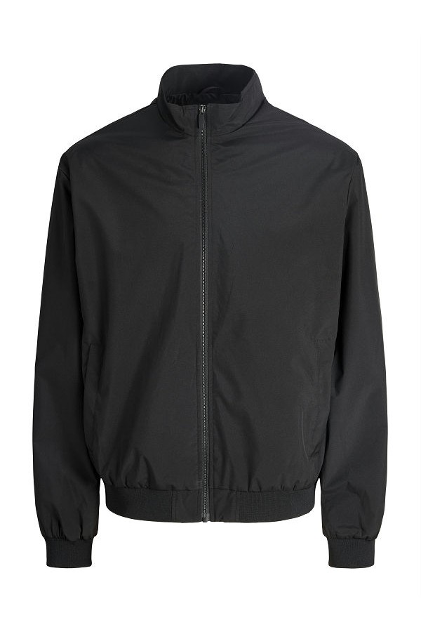 JJECHARGE STAND COLLAR BOMBER NOOS - ΜΑΥΡΟ