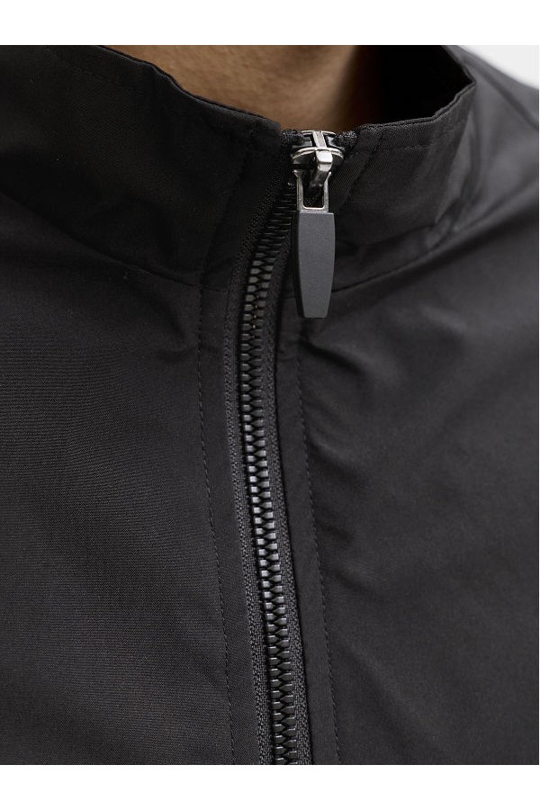 JJECHARGE STAND COLLAR BOMBER NOOS - ΜΑΥΡΟ