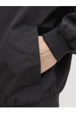 JJECHARGE STAND COLLAR BOMBER NOOS - ΜΑΥΡΟ