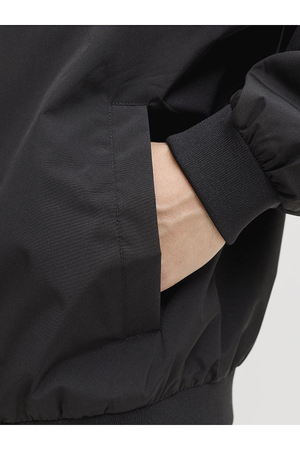 JJECHARGE STAND COLLAR BOMBER NOOS - ΜΑΥΡΟ