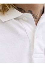 JPRBLUWILL SS WASH POLO SN - ΛΕΥΚΟ