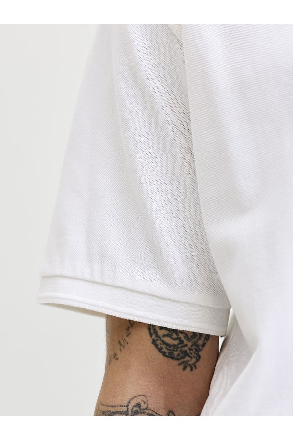 JPRBLUWILL SS WASH POLO SN - ΛΕΥΚΟ