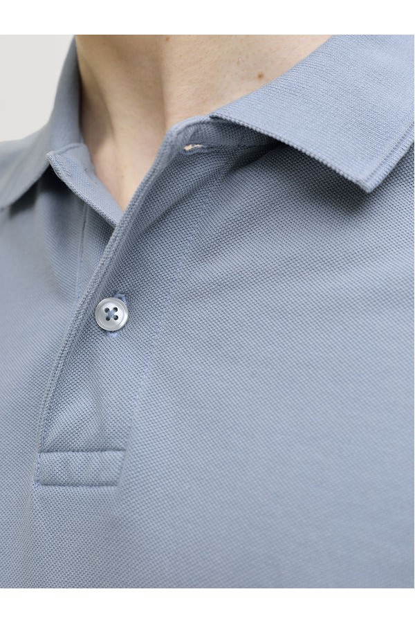 JPRBLUWILL SS WASH POLO SN - ΜΠΛΕ ΑΝΟΙΧΤΟ