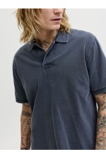 JPRBLUWILL SS WASH POLO SN - ΜΠΛΕ