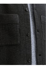 JPRBLARICK WAFFEL OVERSHIRT L/S SHIRT - ΜΑΥΡΟ