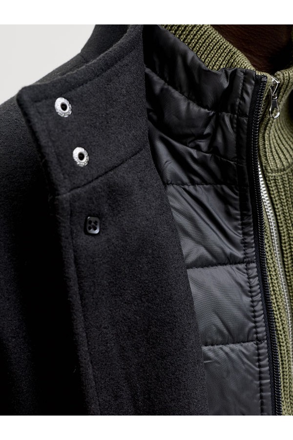 JJEDETROIT COAT STYD AW25 - ΜΑΥΡΟ