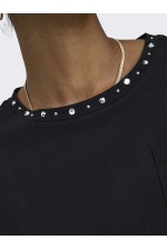 ONLTERZA S/S O-NECK TOP BOX JRS - ΜΑΥΡΟ