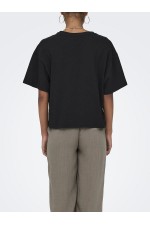 ONLTERZA S/S O-NECK TOP BOX JRS - ΜΑΥΡΟ