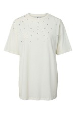 PCSKYLAR SS OS DETAIL TEE FSY PP BC - ΛΕΥΚΟ