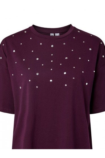 PCSKYLAR SS OS DETAIL TEE FSY PP BC - ΜΩΒ
