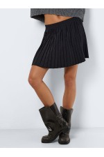 NMPOLLY HW PLEATED SKIRT WVN - ΜΑΥΡΟ