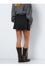 NMPOLLY HW PLEATED SKIRT WVN - ΜΑΥΡΟ