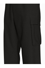 SKINNY ELASTIC TWILL CARGO PANT - ΜΑΥΡΟ