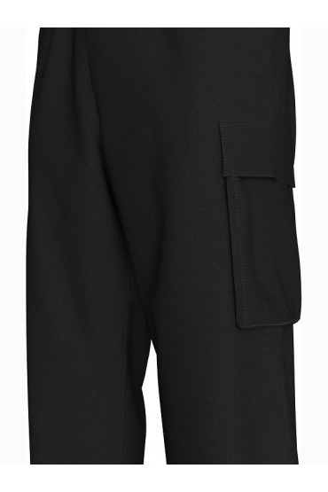 SKINNY ELASTIC TWILL CARGO PANT - ΜΑΥΡΟ
