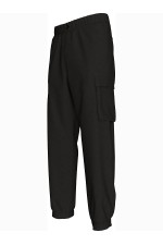 SKINNY ELASTIC TWILL CARGO PANT - ΜΑΥΡΟ