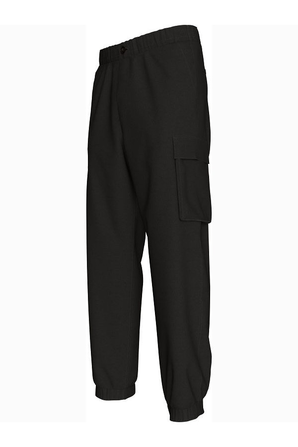 SKINNY ELASTIC TWILL CARGO PANT - ΜΑΥΡΟ