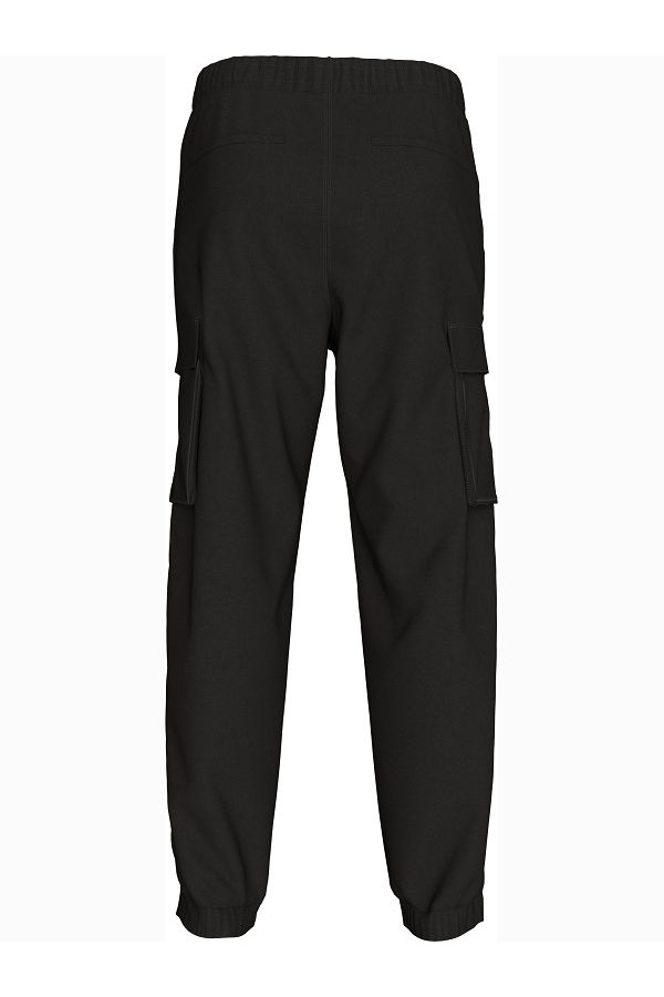 SKINNY ELASTIC TWILL CARGO PANT - ΜΑΥΡΟ