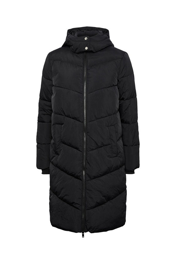 PCJAMILLA LONG PUFFER JACKET NOODS BC - ΜΑΥΡΟ