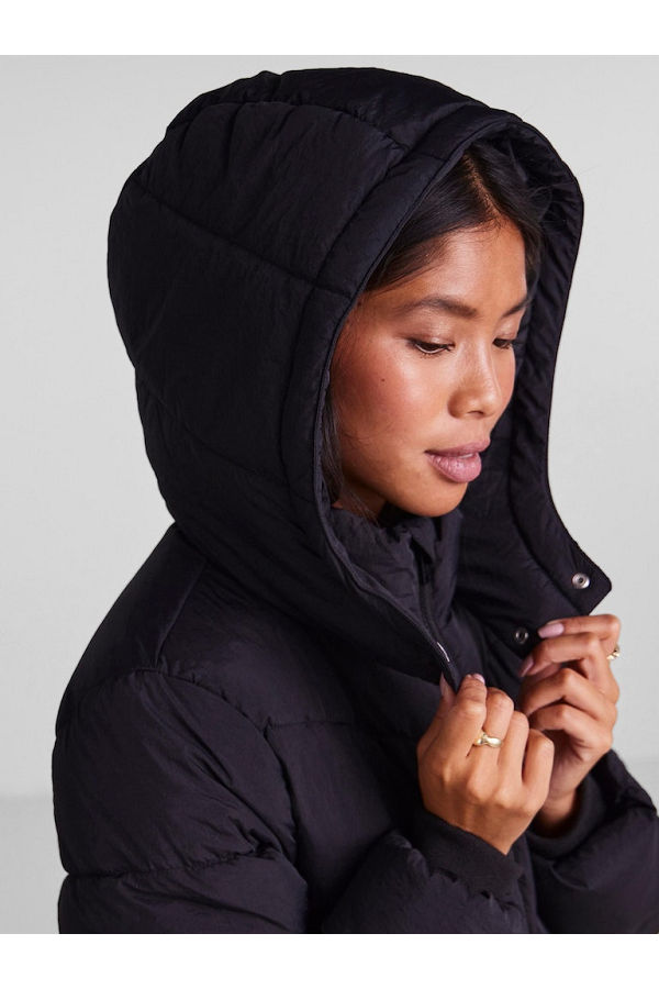 PCJAMILLA LONG PUFFER JACKET NOODS BC - ΜΑΥΡΟ