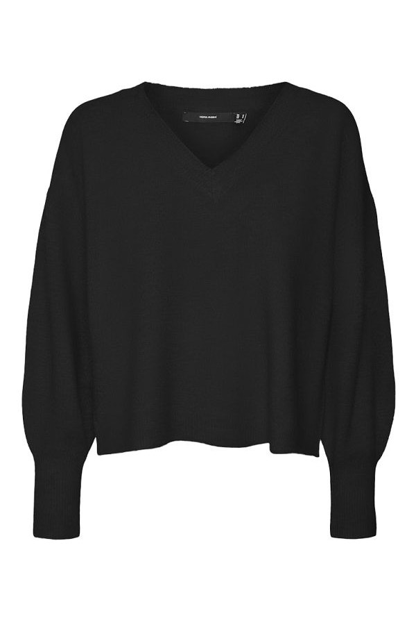 VMJUPITER LS V-NECK PULLOVER BF - ΜΑΥΡΟ