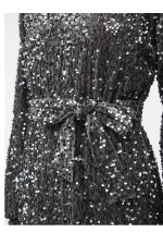 VMBELLA LS BOATNECK SHORT DRESS JRS - ΓΚΡΙ